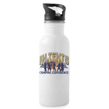 In tents camping experience! - Water bottle with straw - white - Right