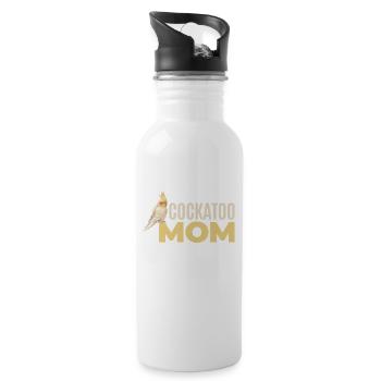 Kakadu-mutter Für Alle Kakadu-fans. - Trinkflasche mit integriertem Trinkhalm - Weiß - Rechts