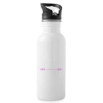 Here is everything Peace Joy Pancake Denglisch - Water bottle with straw - white - Right