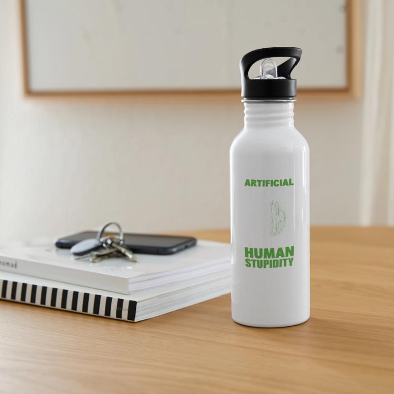 Data Robot AI Computer Science Machine Learning Water bottle with straw