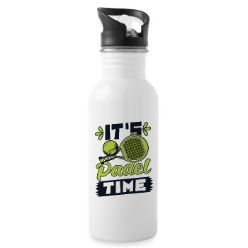 It's Padel Time Paddle Tennis Paddleball - Water bottle with straw - white - Right