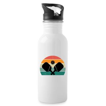Pickleball Is My Cardio - Water bottle with straw - white - Right