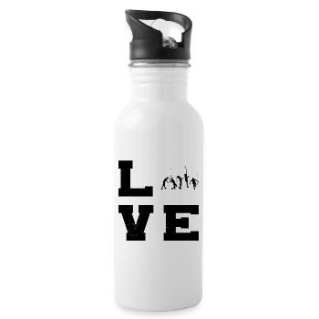Tennis Tennis Tennis Men Play Tennis - Water bottle with straw - white - Right