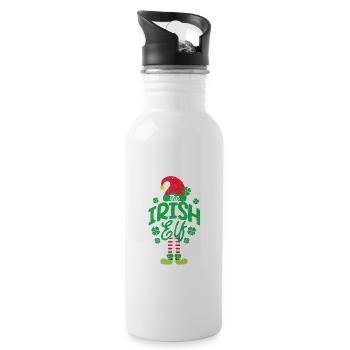 The Irish Elf Heritage Elves Shamrock XMAS - Water bottle with straw - white - Right
