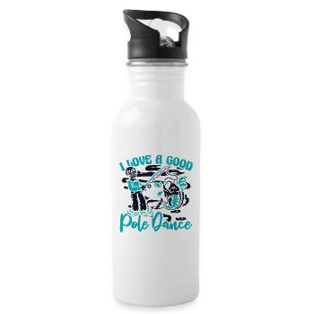 I Love A Good Pole Dance Hochseeangler - Trinkflasche mit integriertem Trinkhalm - Weiß - Rechts