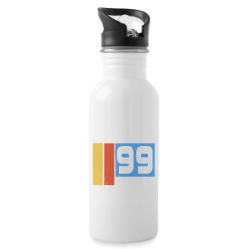 1999 Vintage Classic Retro Limited Edition - Trinkflasche mit integriertem Trinkhalm - Weiß - Rechts