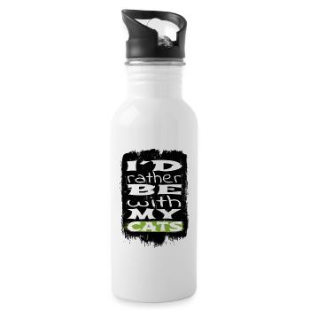 birthday present idea animal lover present aw - Water bottle with straw - white - Right