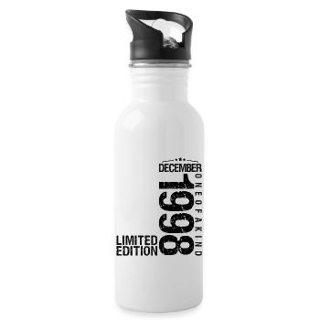 Birthday December 1998 December born in December - Water bottle with straw - white - Right