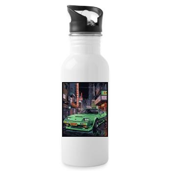 Voiture japonaise : Voiture de sport Bosozoku Osaka JDM - Gourde avec paille intégrée - blanc - Droite