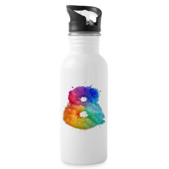 Birthday birthday party birthday gift born - Water bottle with straw - white - Right