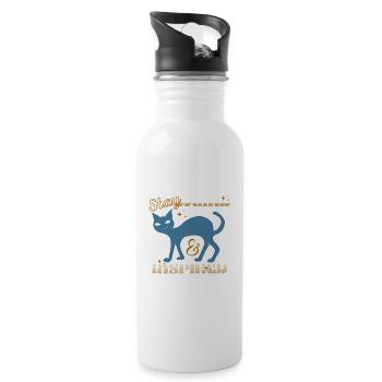 Stay Weird Stay Inspired - Water bottle with straw - white - Right