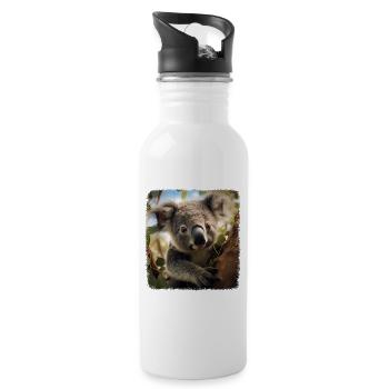 Koalas realistic Koala - Water bottle with straw - white - Right