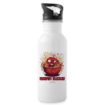 Ramen is disappointing and annoying - Water bottle with straw - white - Right