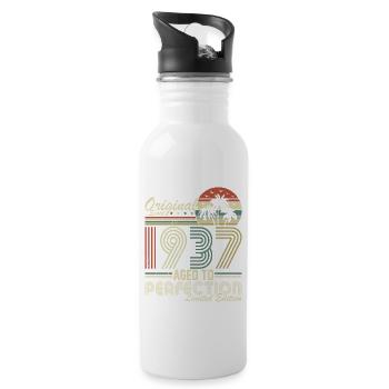 87. Geburtstag Vintage Retro 1937 - Gourde avec paille intégrée - blanc - Droite