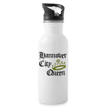 Hannover City Queen - Trinkflasche mit integriertem Trinkhalm - Weiß - Rechts