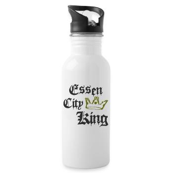 Essen City King - Trinkflasche mit integriertem Trinkhalm - Weiß - Rechts