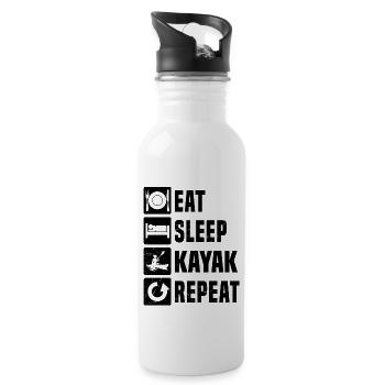Kayak Canoë Kayak Homme Kayak Femme - Gourde avec paille intégrée - blanc - Droite