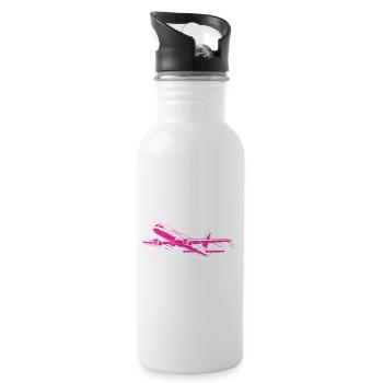 Pilot Quote Flight Lover Aircraft Aviation - Trinkflasche mit integriertem Trinkhalm - Weiß - Rechts