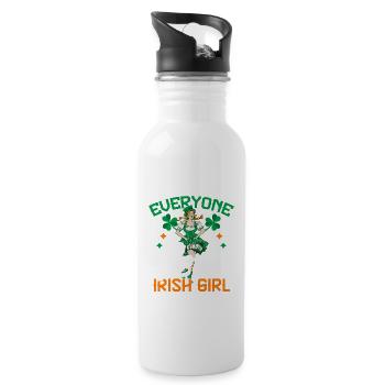 Everyone Loves An Irish Girl - Water bottle with straw - white - Right