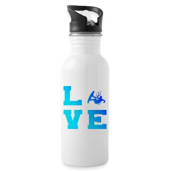 Kitesurfer Men Kitesurfing Women Kitesurfing - Water bottle with straw - white - Right