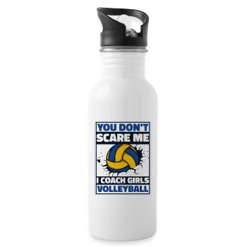 I Coach Girls Volleyball Volleyballspieler - Trinkflasche mit integriertem Trinkhalm - Weiß - Rechts