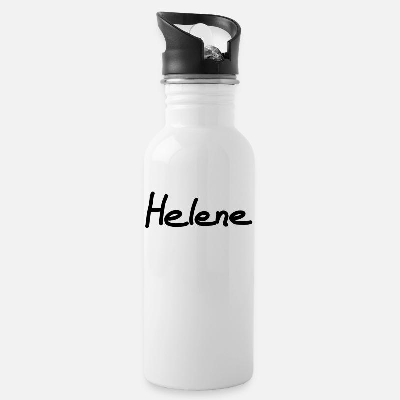 Helene - Water bottle with straw - white