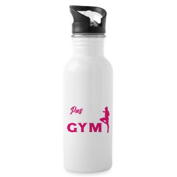 Je Peux Pas J ai Gym - Gourde avec paille intégrée - blanc - Droite