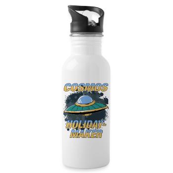 UFO COSMOS HOLIDAYMAKER - Water bottle with straw - white - Right