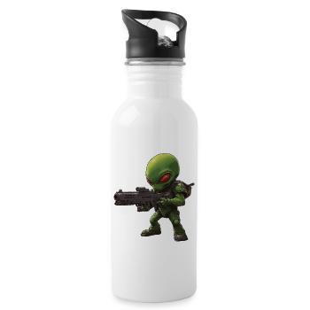 Alien - Gourde avec paille intégrée - blanc - Droite