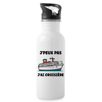 J'peux pas j'ai Croisière - Gourde avec paille intégrée - blanc - Droite