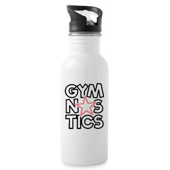 Gymnastik Star Gymnastics Geschenk Gymnast Girls - Trinkflasche mit integriertem Trinkhalm - Weiß - Rechts