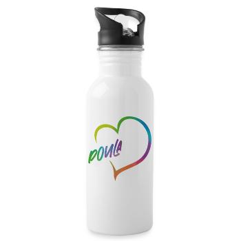 Doula Birth Worker Coeur - Gourde avec paille intégrée - blanc - Droite