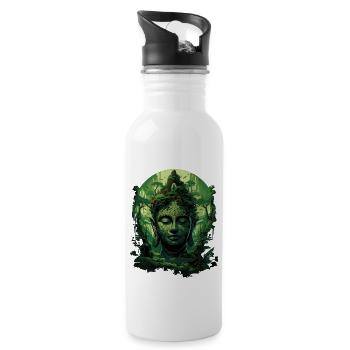 Buddhismus Yoga Buddhist Zen Meditation Buddha - Trinkflasche mit integriertem Trinkhalm - Weiß - Rechts