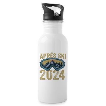 Happy Ski Team Adventure - Water bottle with straw - white - Right