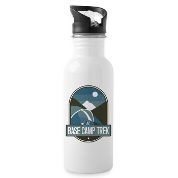 K2 Base Camp Trek - Trinkflasche mit integriertem Trinkhalm - Weiß - Rechts