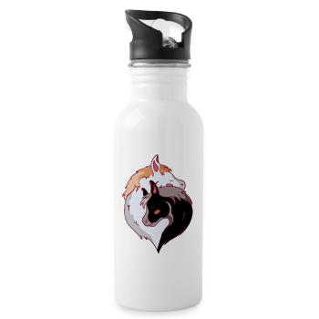 Pferde Pferd Ross Pony Stute Fohlen Reiterin Ross - Trinkflasche mit integriertem Trinkhalm - Weiß - Rechts
