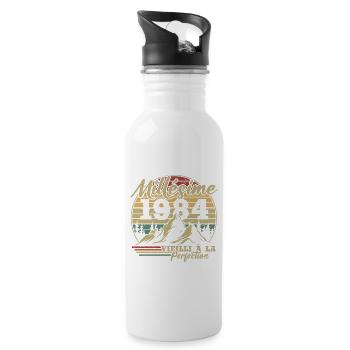 Millésime 1984 - Gourde avec paille intégrée - blanc - Droite