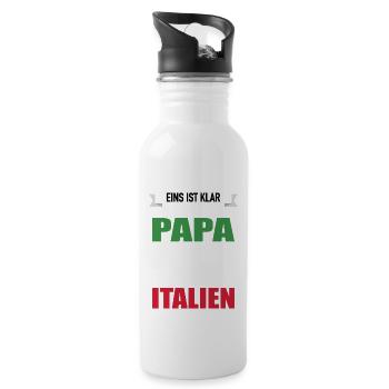 Papa plus jolie fille Italie cadeau - Gourde avec paille intégrée - blanc - Droite