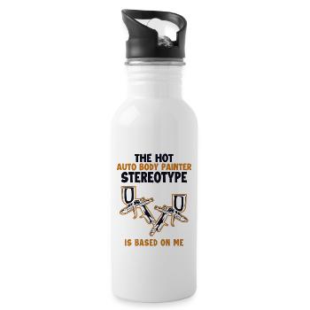 Stereotype is Based On Me Vehicle Car Spray Car - Water bottle with straw - white - Right