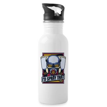 I'd Spray That Vehicle Car Spray Automotive Car - Water bottle with straw - white - Right