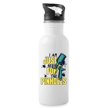 Juste ici pour les trous d'épingle, spray pour voiture automobile - Gourde avec paille intégrée - blanc - Droite