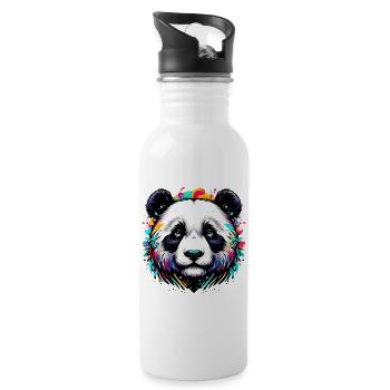Panda - Water bottle with straw - white - Right