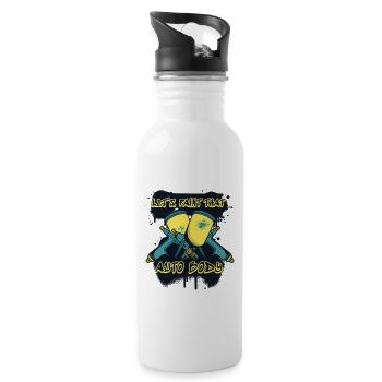 Let's Paint That Auto Body Vehicle Car Spray Car - Water bottle with straw - white - Right