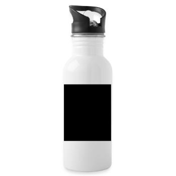 BLACK Bar Black Censored - Water bottle with straw - white - Right