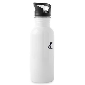 Logo Emblem Prosthesis Foot Prosthetic Limb Leg - Water bottle with straw - white - Right