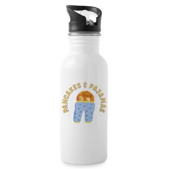 Pancake Lover Kids Pancakes & - Trinkflasche mit integriertem Trinkhalm - Weiß - Rechts