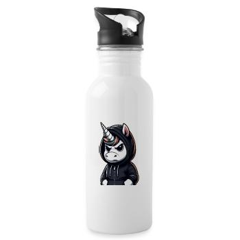 Good morning? Very Thin Ice Sarcastic - Water bottle with straw - white - Right