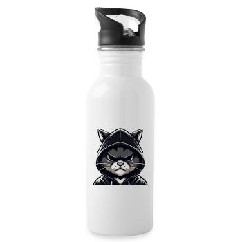 C’est bien, je peux aussi être un amoureux des chats sarcastique - Gourde avec paille intégrée - blanc - Droite