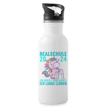 Lycée Jeunes Filles Lycée 2024 - Gourde avec paille intégrée - blanc - Droite
