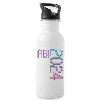 Abitur Junge Mädchen Abi Abitur 2024 - Trinkflasche mit integriertem Trinkhalm - Weiß - Rechts